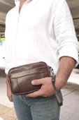 Lederax Suni Deri Erkek Clutch, Kozmetik, Seyahat ve El Çantası LD508 - 3