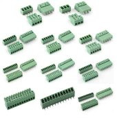 3 Pin 3.81mm 180° Erkek Geçmeli Yeşil Klemens - 1
