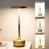 CATA CT 8438 Toronto Gold Kasa 3 Renkli Dokunmatik Şarjlı Masa Lambası - 5