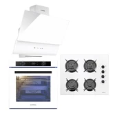 Luxell 88 Lt Platınum Beyaz Ankastre Set - 1