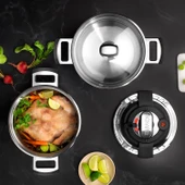 Schafer İn-Safe 2 li Düdüklü Tencere Seti 4 Parça-Siyah thumbnail 5