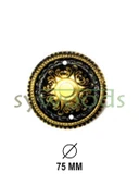 Pirinç döküm motifli ve desenli kapı zili antik thumbnail 2