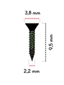 50 ADET 9,5 MM MİNİ AHŞAP MENTEŞE KİLİT HOBİ VİDASI SİYAH thumbnail 2