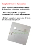 Cam ayna askısı yapıştırmalı 7x7 cm 2 adet thumbnail 2