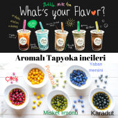 Tapyoka incileri 1 Kg.-Popping boba - inci çayı-Bubble tea -tapyoka incileri-boba - 2