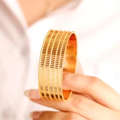 42 Gr Sıralı Kesme Mira 22 Ayar Altın Bilezik thumbnail 2