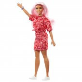 Barbie Bebek Koleksiyon Bebekleri Pembe Saçlı Pembe Elbiseli - 5
