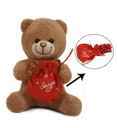 Sevgiliye Özel, Çikolatası ile Romantik Peluş Ayı-30 cm thumbnail 1
