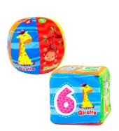 Love Baby 2li Yumuşak, Çıngıraklı Eğitici Top ve Küp - 1
