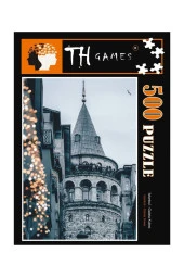 500 Parça Kutulu İstanbul Galata Kulesi Puzzle 48cm x 68cm - 1