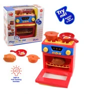 Play At HOME- Işıklı Sesli Fonksiyonlu Ocaklı Oyuncak Fırın SET - 1