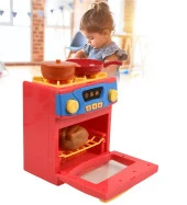 Play At HOME- Işıklı Sesli Fonksiyonlu Ocaklı Oyuncak Fırın SET - 6