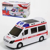 3D Işıklı, Sirenli Çarp Dön Sensörlü Ambulans - 3