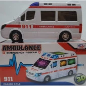 3D Işıklı, Sirenli Çarp Dön Sensörlü Ambulans - 4