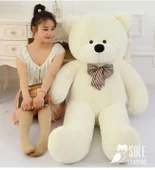 130 cm Papyonlu Sevimli Peluş Ayı - Sevgiliye Özel Hediye thumbnail 9