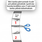 Walker Tape No-Shine Mini's Protez Saç Bandı Oval (Parlama Yapmaz) 3/4'' x 3'' (2,5cm x 7.5cm) 72 Adet - 5