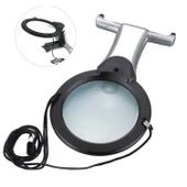 Boyun Askılıklı Büyüteç Ledli Dikiş Iğne Kitap Okuma Büyüteci Faksiyonlu Büyüteç Cam Büyüklügü 10 cm - 8