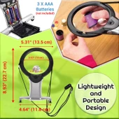 Boyun Askılıklı Büyüteç Ledli Dikiş Iğne Kitap Okuma Büyüteci Faksiyonlu Büyüteç Cam Büyüklügü 10 cm - 7