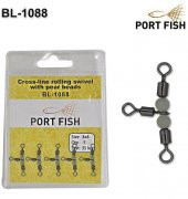 Portfish BL-1088 Üçlü Fosforlu Bilyalı Fırdöndü 3*4 Fosforlu - 1