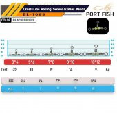 Portfish BL-1088 Üçlü Fosforlu Bilyalı Fırdöndü 3*4 Fosforlu - 2