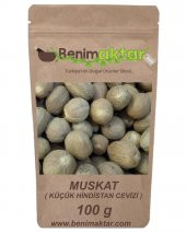 BenimAktar Muskat Küçük Hindistan Cevizi Hint Cevizi Temiz Ürün 100 Gr - 1