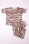 KIZ ÇOCUK KAPRİLİ TAKIM ZEBRA BASKILI A83 thumbnail 6