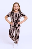 KIZ ÇOCUK KAPRİLİ TAKIM ZEBRA BASKILI A83 thumbnail 8
