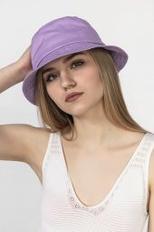 Felice Butik Lila Basic Bucket Kadın Şapka - 1