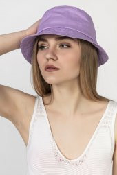 Felice Butik Lila Basic Bucket Kadın Şapka - 3