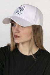 Felice Butik NY Nakışlı Unisex Beyaz Kep Şapka - 3