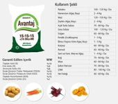 Avantaj 15-15-15 + %15 S03+ME Kompoze Gübre - 50 kg thumbnail 2