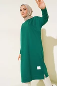 Armalı Uzun Basic Tunik Zümrüt thumbnail 2