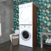 Kenzlife çamaşır-kurutma makinesi dolabı evgeniya cvz 180*70*60 banyo çift katlı kapaksız arkalıksız - 1