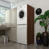 Kenzlife çamaşır-bulaşık makinesi dolabı katinka cvz 180*70*60 banyo çift katlı kapaksız arkalıksız - 1
