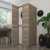 Kenzlife çamaşır-bulaşık makinesi dolabı kapaklı roksana crd 180*70*60 banyo çift katlı arkalıksız - 1