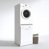 Kenzlife çamaşır-bulaşık makinesi dolabı katinka byz 180X70X60 banyo çift katlı kapaksız arkalıksız - 2