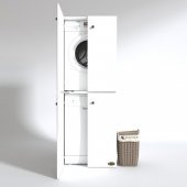 Kenzlife çamaşır-bulaşık makinesi dolabı kapaklı roksana byz 180X70X60 banyo çift katlı arkalıksız - 2