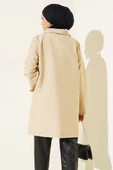 Gömlek Yaka Çıtçıtlı Kap Bej thumbnail 3