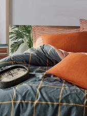 Cotton Box Modern Çift Kişilik Nevresim Takımı Stark Tarçın thumbnail 2