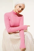 Boğazlı Fitilli Body Pembe - 1