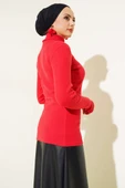Boğazlı Fitilli Body Kırmızı - 3