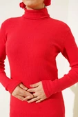 Boğazlı Fitilli Body Kırmızı - 4