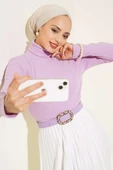 Boğazlı Fitilli Body Leylak - 1