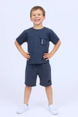 ERKEK ÇOCUK ŞORTLU TAKIM SIRT BASKILI CEP DETAYLI B19 - 6