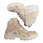 VANEDA 1285 Nubuk Yazlık Kısa Bej  Soğuğa Karşı Koruma Arazi Outdoor Trekking Asker Botu - 3