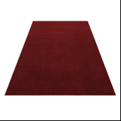 Modern Taramalı Toz Çıkarmaz Antialerjik  Kırmızı Oturma Odası Salon Halısı thumbnail 2