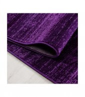 Halı Yolluk set 3 lü Yatak odası Takımı düz ve tek Lila Mor rengi - 4