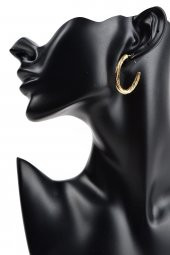 Soobepark İnce Burgulu Halka Küpe Sarı Renk - 2