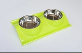 Kedi Köpek Eğimli İkili Mama ve Su Kabı thumbnail 2