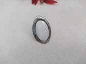 Hdmarketim Kadın Yüzük Dogal Beyaz Akik Taşlı Ayarlanabilir Ölçü - 1